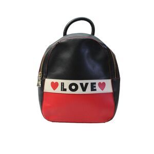 Love Moschino Womens Vegan Leather Backpack Black